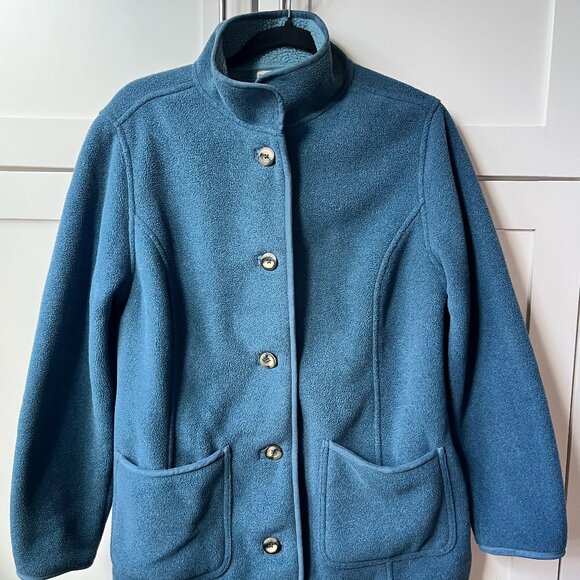 Share L.L.Bean Women's Teal Blue Fleece Polartec Classic Sweater Jacket - Picture 1 of 7